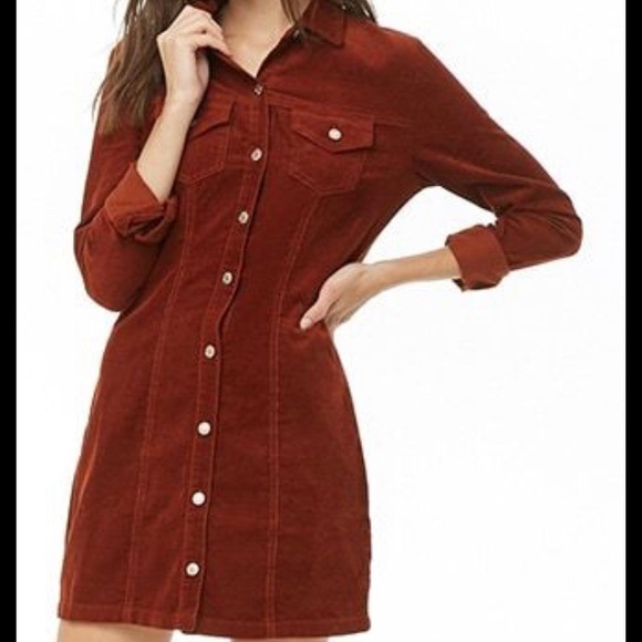 corduroy shirt dress